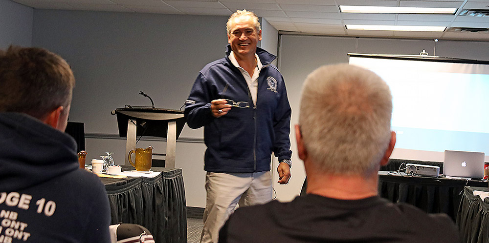 Business Manager Tony Andrade welcoming delegates and guests to the first D10 Conference